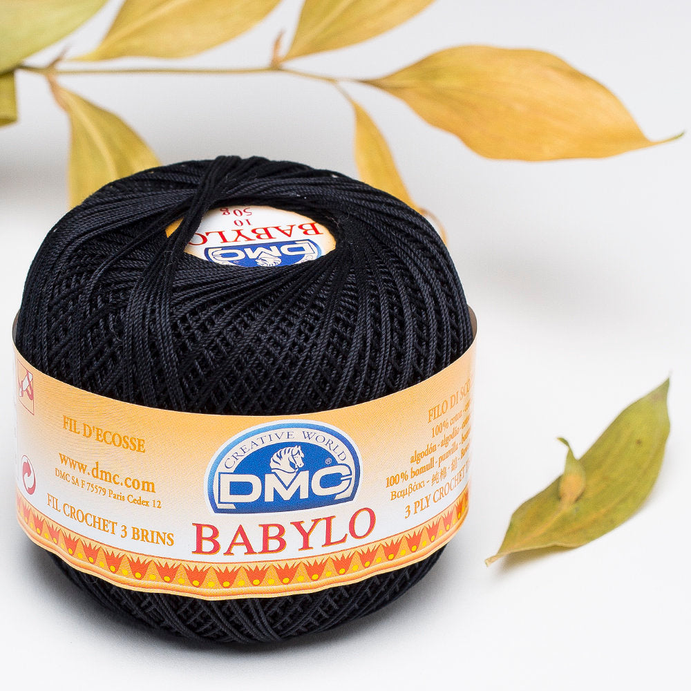 Dmc Babylo 50gr Siyah Merserize Dantel ve Ağ İpliği No:10 - 310